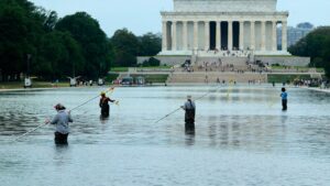 White House condemns ‘targeted sabotage’ of reflecting pool as repairs pushed past July 4 celebration