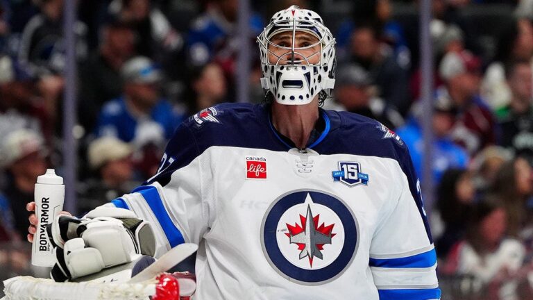 Winnipeg Jets general manager says team is ‘listening’ to trade offers for Olympic hero Connor Hellebuyck