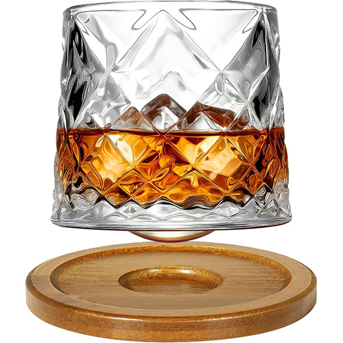 Uten Rotatable Whiskey Glass Glass