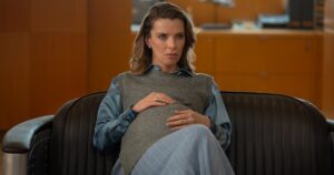 Office Romance’s Betty Gilpin Was ‘Pretty Freaked Out’ by Prosthetic Vagina During Birth Scene