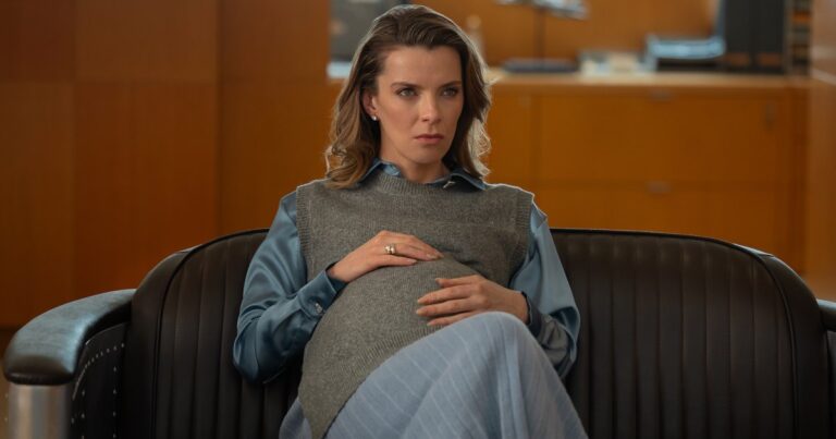 Office Romance’s Betty Gilpin Was ‘Pretty Freaked Out’ by Prosthetic Vagina During Birth Scene