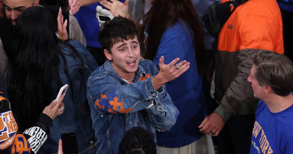 Knicks Superfan Timothee Chalamet and Kylie Jenner Pack on  PDA at Game 4 of 2026 NBA Finals