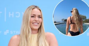 Lindsey Vonn Rocks a Black Bikini in Poolside Snap Amid Her Ongoing Leg Injury Recovery