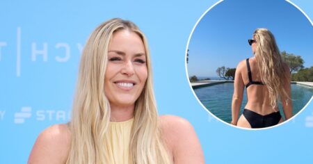Lindsey Vonn Rocks a Black Bikini in Poolside Snap Amid Her Ongoing Leg Injury Recovery