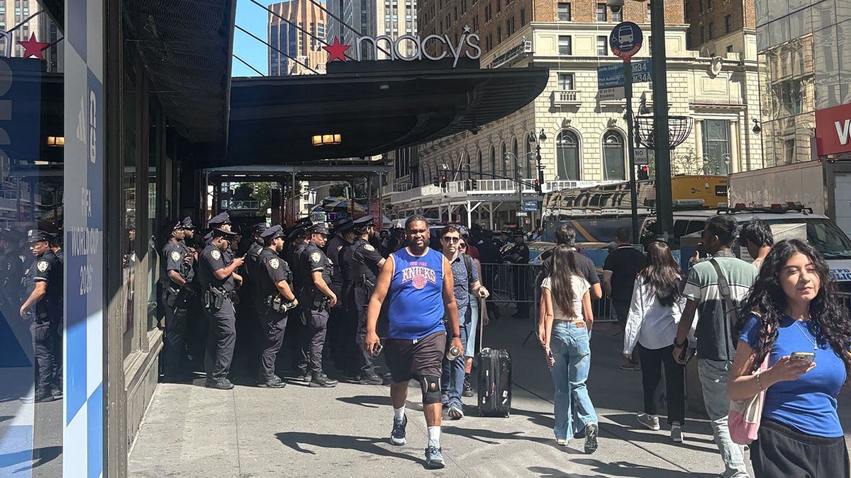 NYPD officers outside Madison Square Garden