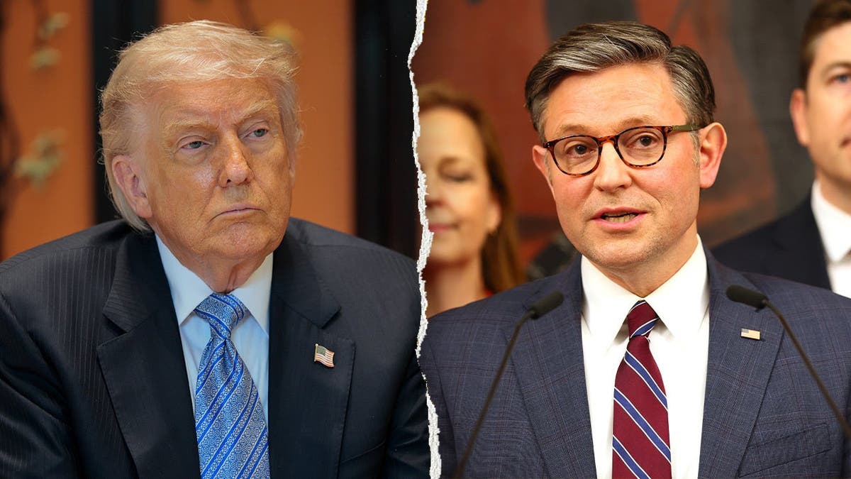 Compilation image of President Donald Trump and Speaker Mike Johnson