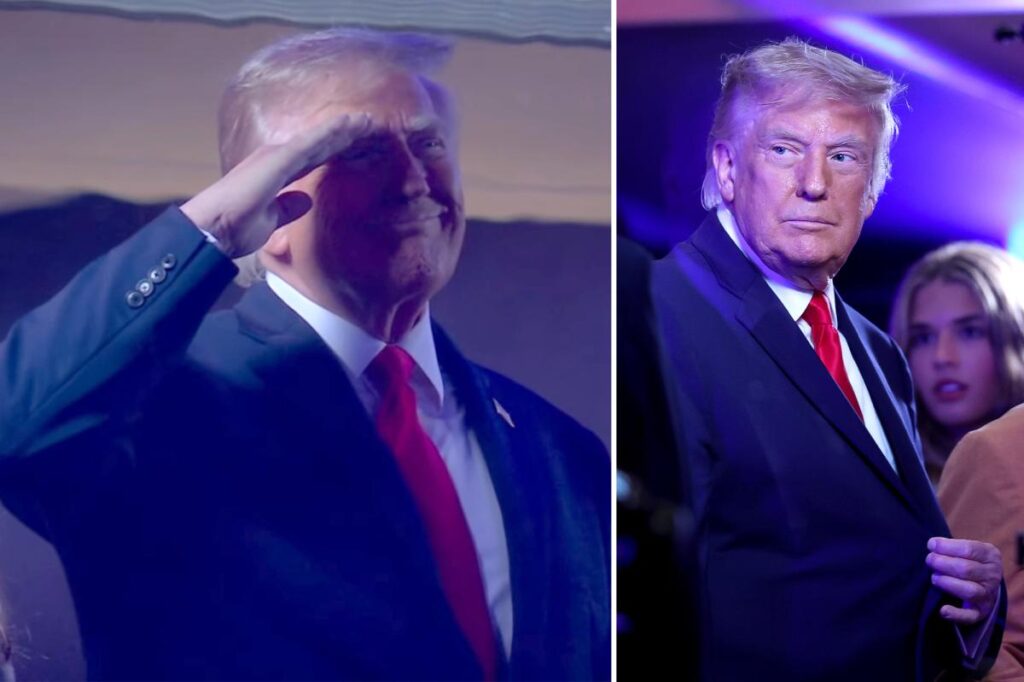 Trump salutes MSG crowd during national anthem of Knicks Game 3 — but some fans boo Trump salutes MSG crowd during national anthem of Knicks Game 3 — but some fans boo