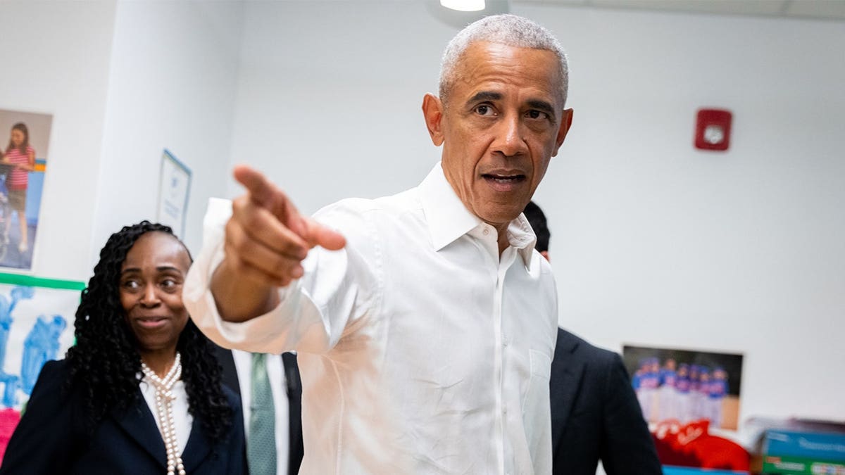 Former President Barack Obama visiting Learning Through Play Pre-K in the Bronx