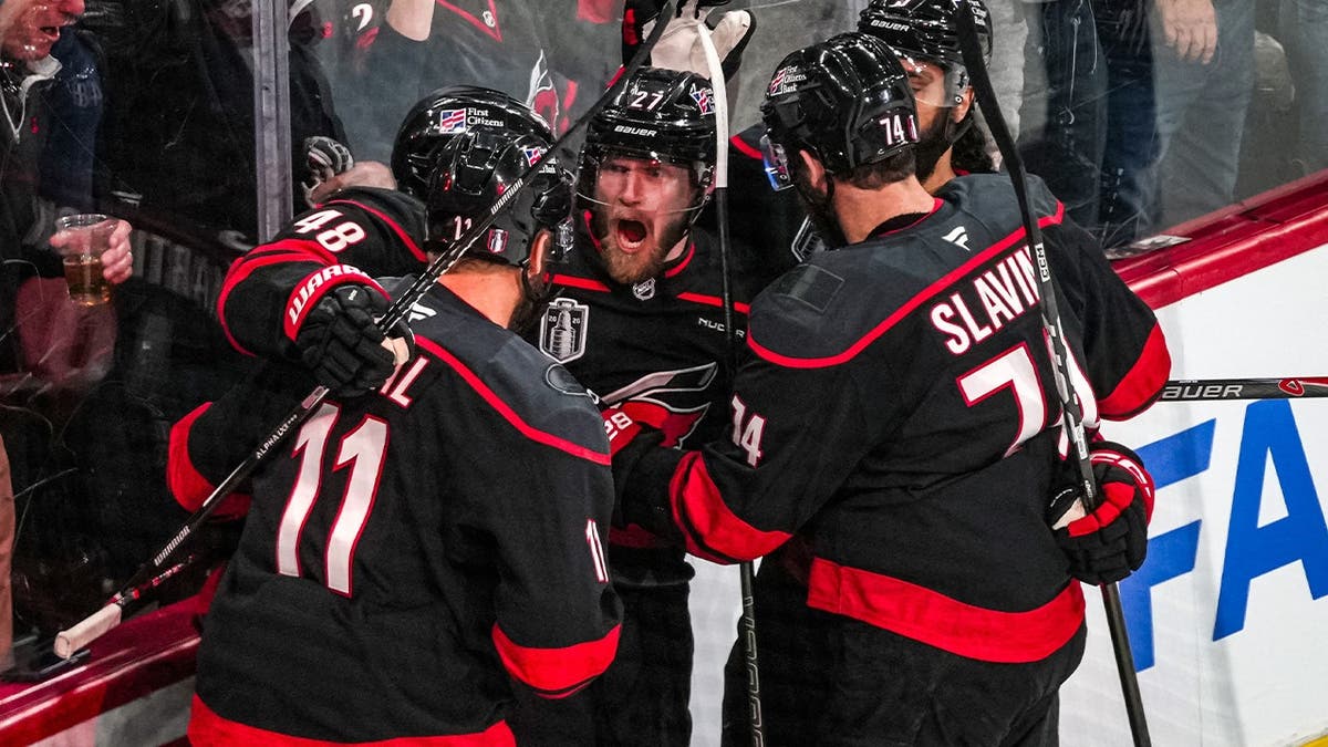 Carolina Hurricanes celebrating