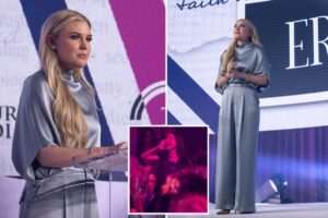 Erika Kirk won’t let heckler ruin Turning Point summit speech as she wows crowd with clapback