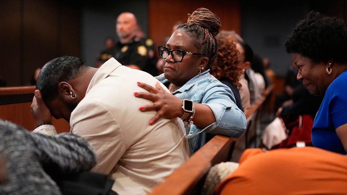 The family of Cyrus Carmack-Belton reacting after a verdict in Columbia South Carolina