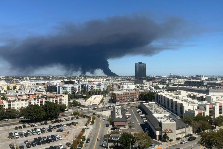 State of emergency warning rocks LA as warehouse fire spews dangerous smoke across city