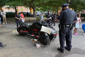 Woman on motorcycle plows through NYC park, mowing down 9 pedestrians in her path
