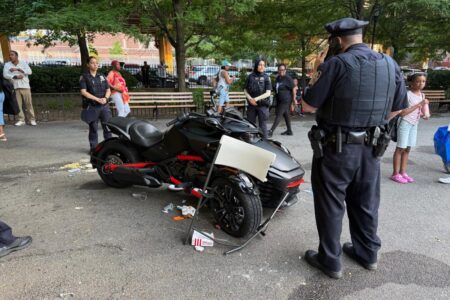 Woman on motorcycle plows through NYC park, mowing down 9 pedestrians in her path