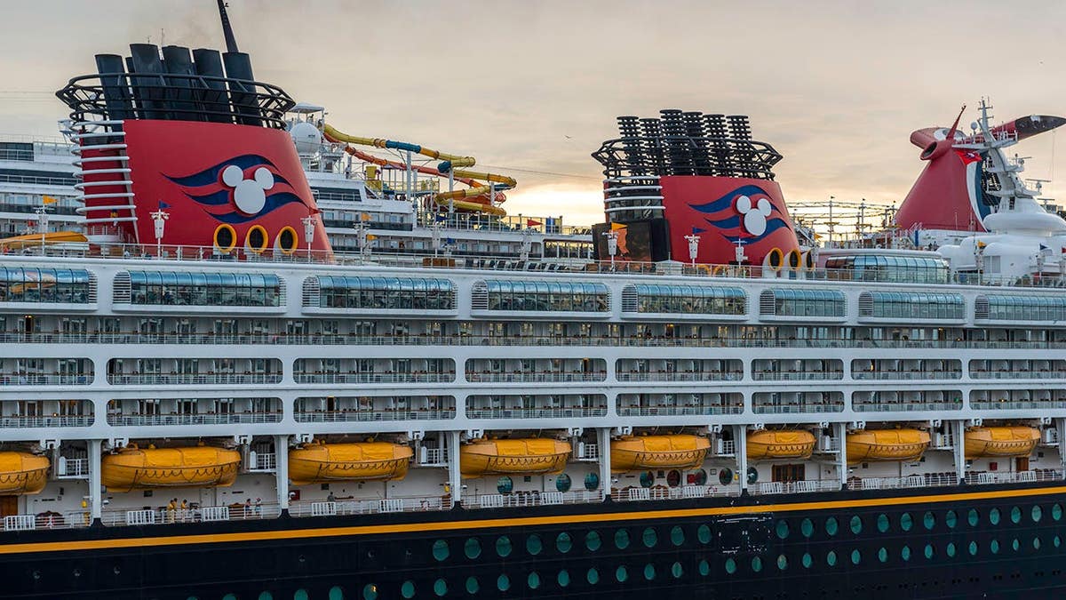 Disney Wonder cruise ship docked in Nassau Bahamas