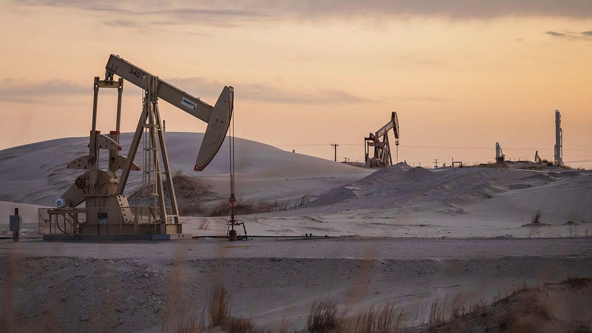 Liberty Lift Solutions LLC pumpjacks operating near Crane, Texas.