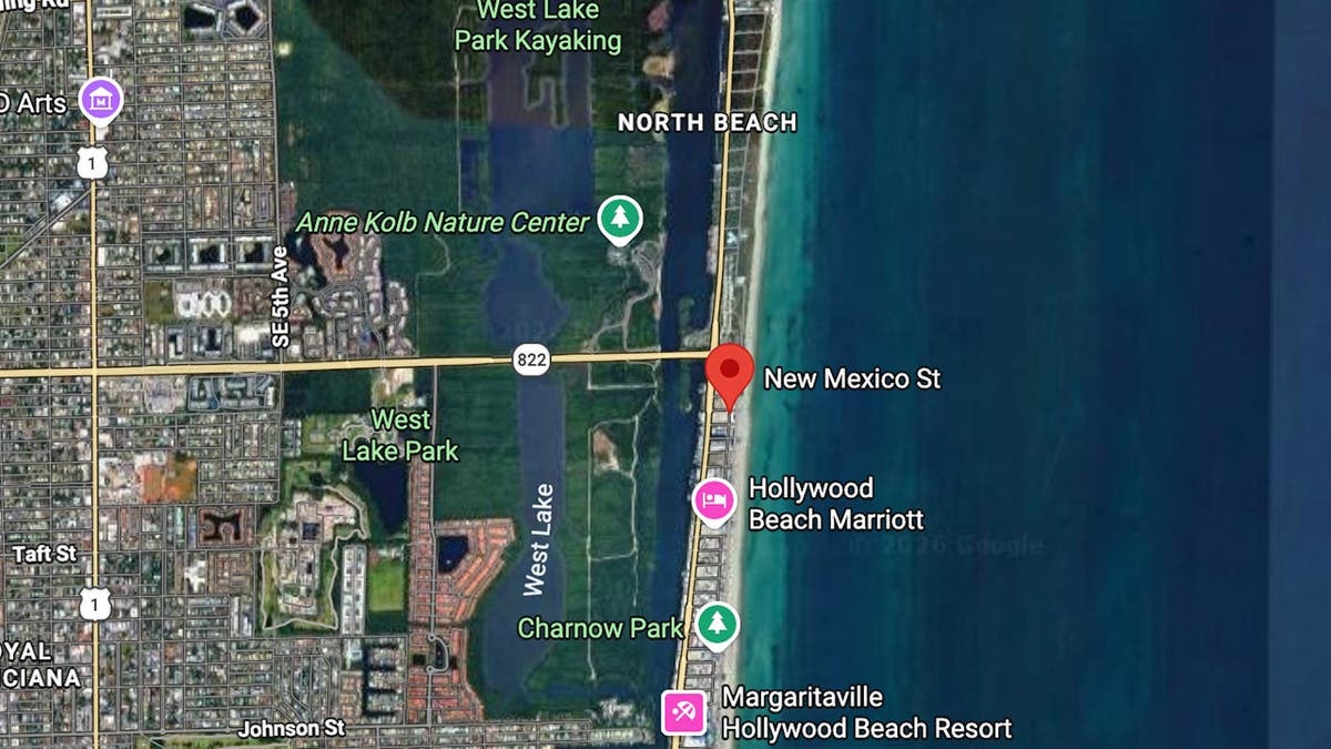 Image shows a map location pinpointing where body was recovered