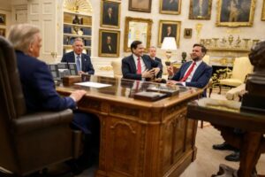 Trump jokingly reveals who he’ll blame if Iran deal goes sideways: ‘You better be careful’