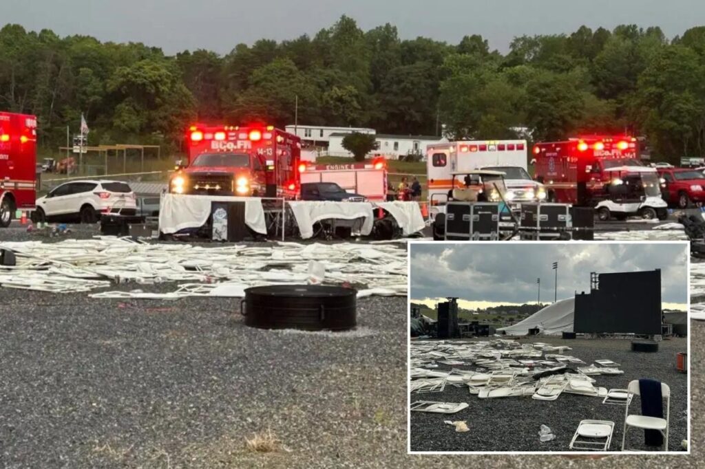 At least 1 dead, several injured in tent collapse during Virginia church service