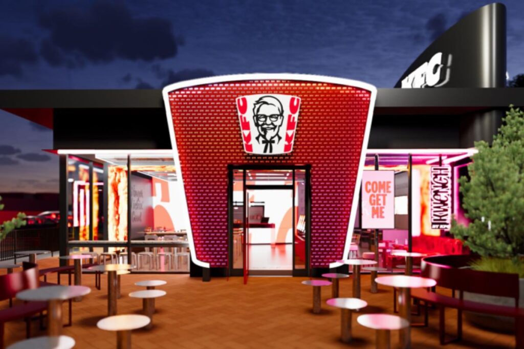 KFC unveils brand overhaul with modern open-concept restaurant design