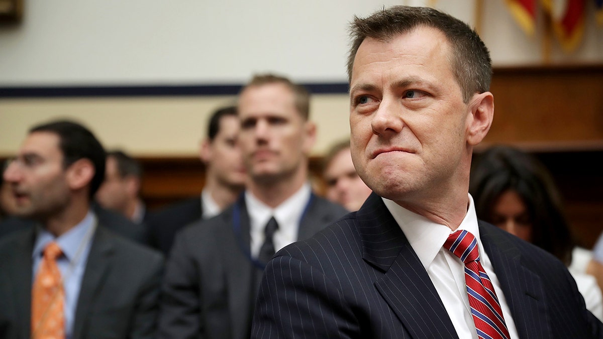 Deputy Assistant FBI Director Peter Strzok preparing to testify at a congressional hearing