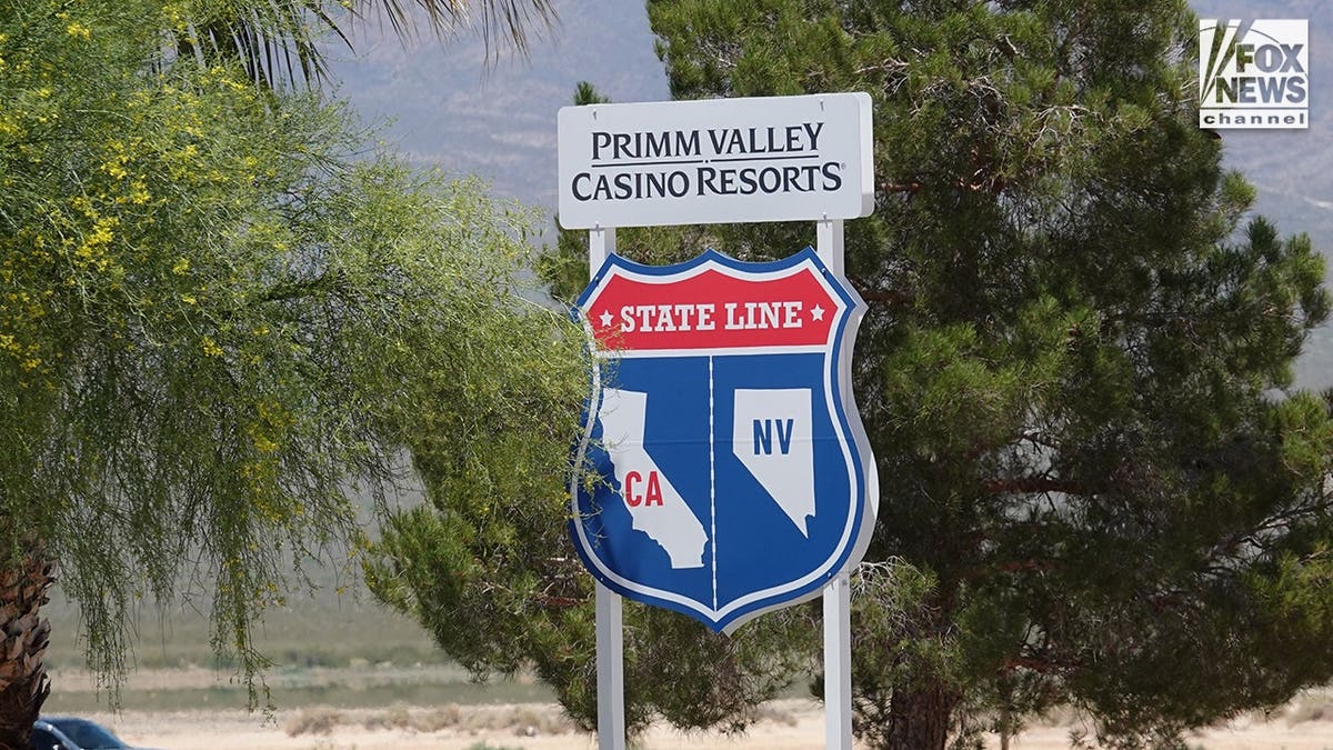 General view of the state line in the town of Primm, Nevada