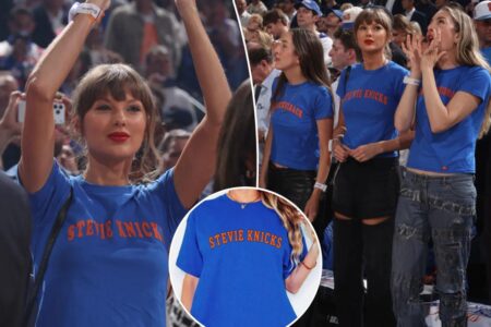 Taylor Swift rocks iconic ‘Stevie Knicks’ shirt to Game 4—Get yours for 