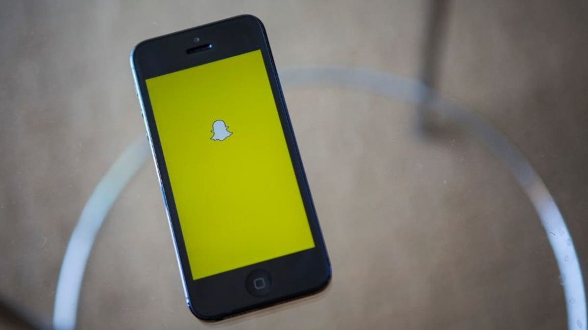 Snapchat displayed on an iPhone