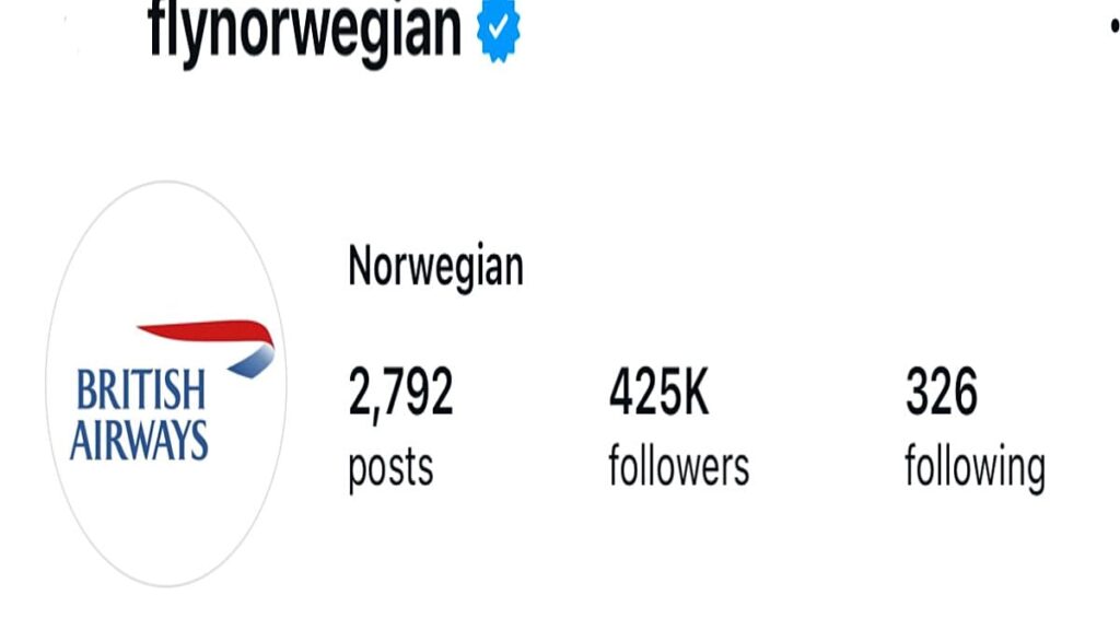 Norwegian adopts British Airways logo after 2-1 loss to England