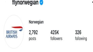Norwegian adopts British Airways logo after 2-1 loss to England Norwegian adopts British Airways logo after 2-1 loss to England
