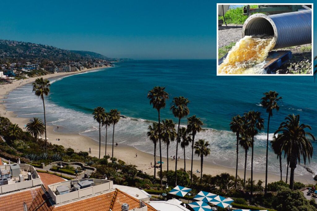 Urgent warning as disgusting sewage spill in ritzy California town forces beach closure Urgent warning as disgusting sewage spill in ritzy California town forces beach closure