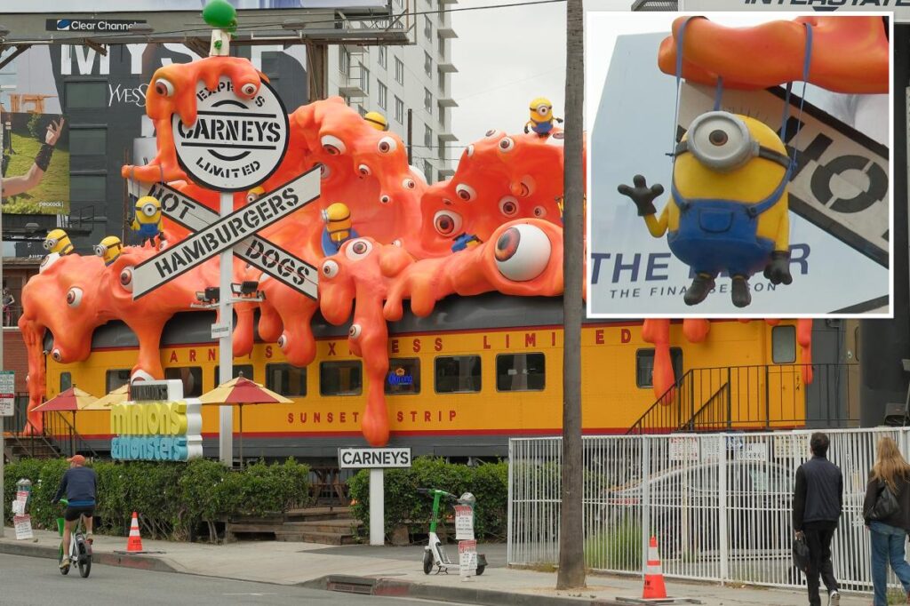 Minion statue stolen from West Hollywood restaurant in a made-for-TV heist – have you seen Todd?