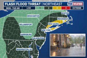 Dangerous flash flood threat escalates for nearly 60M across Northeast