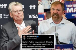 Rabid lefty Stephen King sticks by alleged rapist Graham Platner