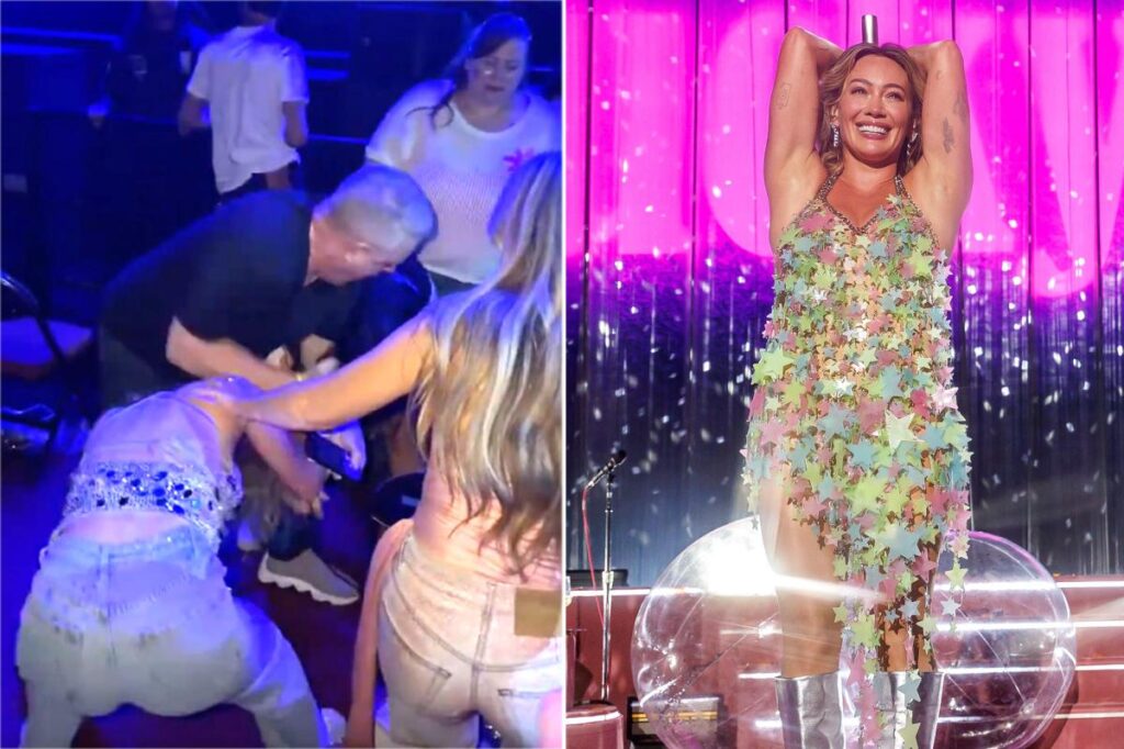 Wild hair-pulling brawl breaks out at Hilary Duff concert in LA