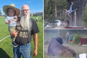 Grandfather ID’d as Yellowstone visitor flung into the air by bison as extent of his injuries revealed Grandfather ID’d as Yellowstone visitor flung into the air by bison as extent of his injuries revealed