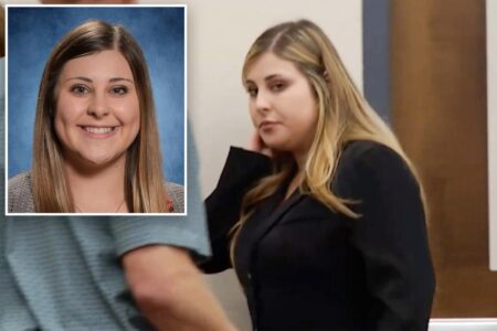 Teacher admits sex with 16-year-old boy in sweetheart deal as splits from hubby
