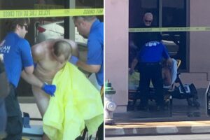 Naked man caught peering through ceiling after hiding at California plasma donation center