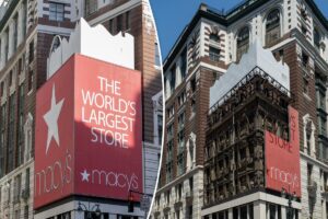 Iconic Herald Square Macy’s sign just came down for the first time in 60 years — leaving historic building bare