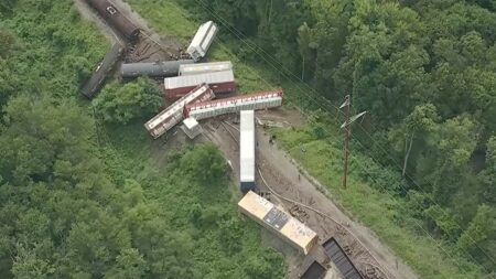 Shelter-in-place order lifted after freight train derailment sparks hazmat concerns in Pennsylvania
