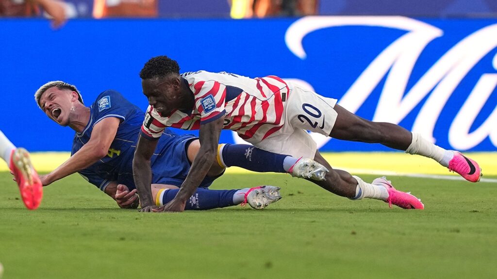 USA World Cup star Folarin Balogun receives controversial red card during Round of 32 match USA World Cup star Folarin Balogun receives controversial red card during Round of 32 match