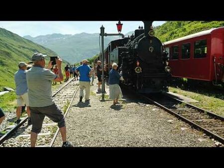 This steam railway that travels through the Swiss Alps is celebrating its 100th anniversary