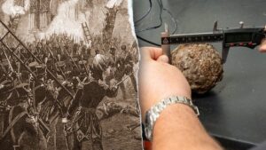 Rare cannonball emerges from ground at the Alamo, likely untouched for nearly 190 years Rare cannonball emerges from ground at the Alamo, likely untouched for nearly 190 years