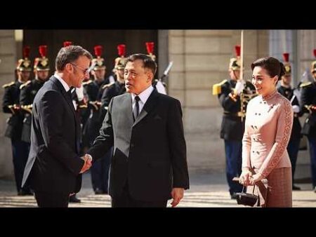 Viral fake AI-image shows Macron kneeling before Thai king