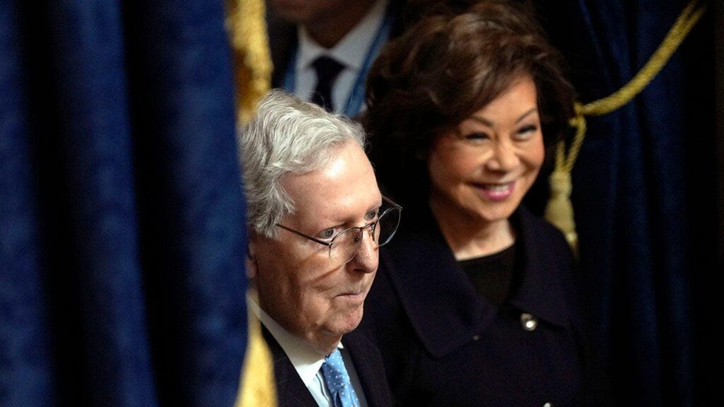 McConnell’s wife, Elaine Chao, saw no need for ‘immediate return’ from China as former GOP leader hospitalized