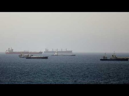 Oil tanker hit by ‘unknown projectile’ in Strait of Hormuz, British military says