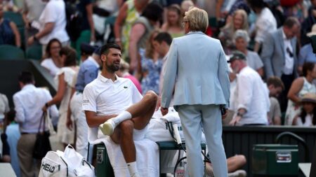 Novak Djokovic gets in heated argument with Wimbledon official over roof during thrilling quarterfinal win