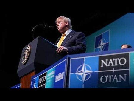 Trump tempers fury with allies and ends ‘tremendously successful’ NATO summit on high note