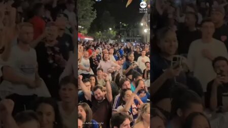 Fans celebrate France’s win against Morocco in World Cup