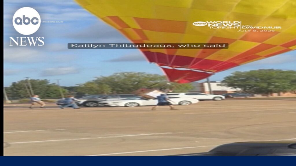 Low-flying hot air balloon slams into car in East Texas